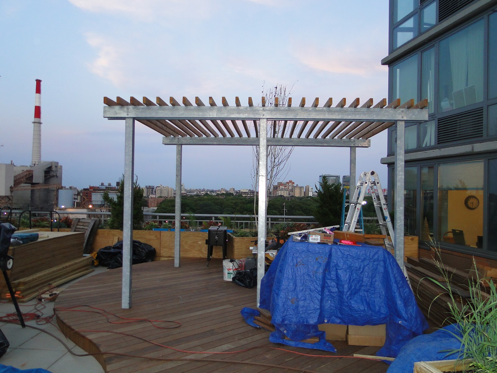 Terrace Makeover Steel Pergola Work