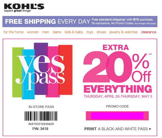 Kohls Free Shipping