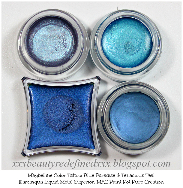 BeautyRedefined by Pang Blue Cream Eyeshadow Swatches