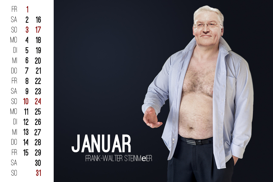 Große Koalition veröffentlicht Regierungs-Nacktkalender 2016