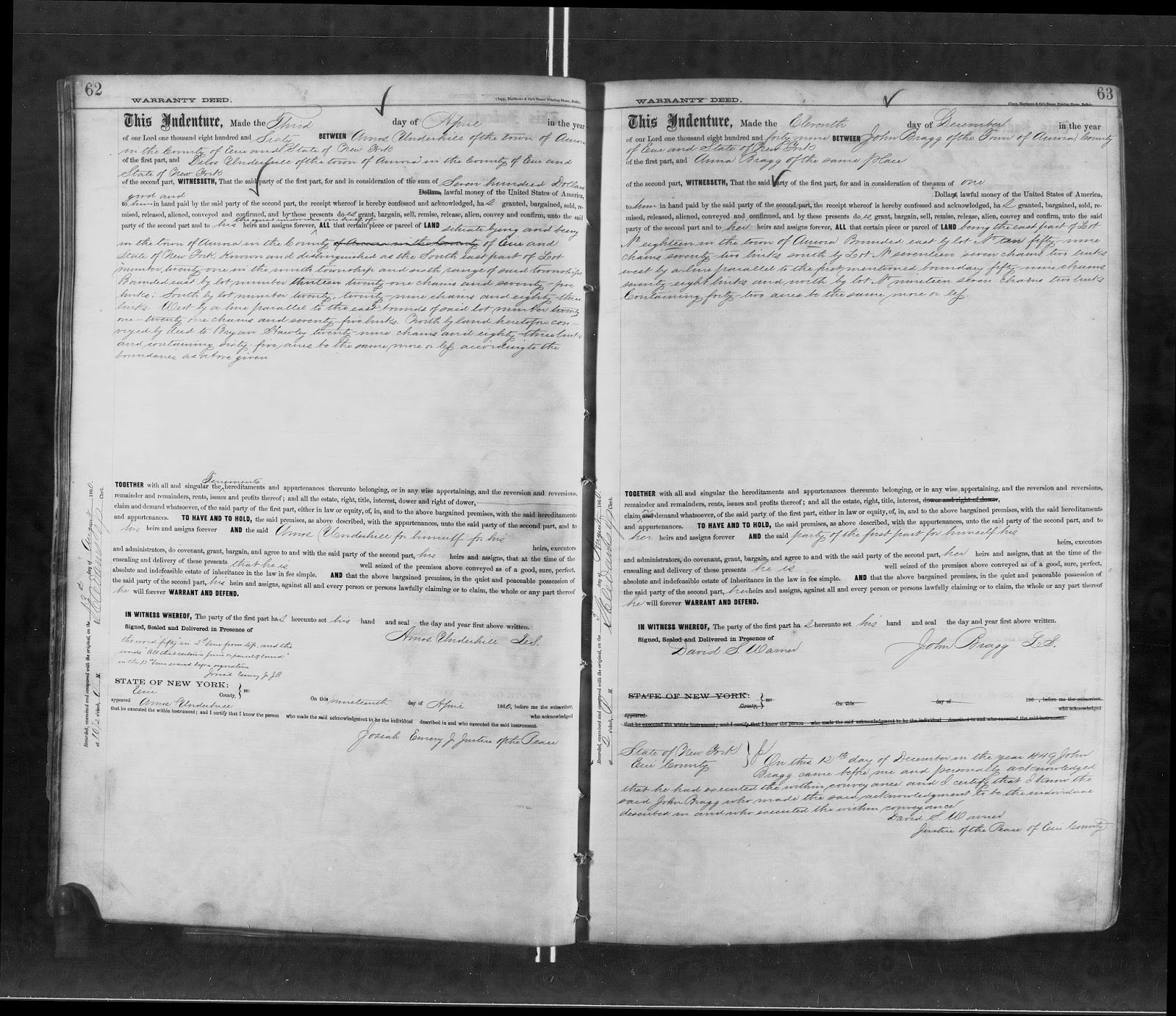 GeneaMusings Amanuensis Monday Post 210 1860 Deed of Land from