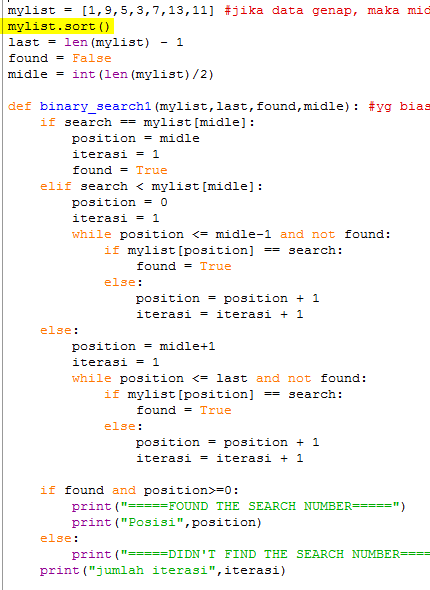 Linier dan Binary Search - Python