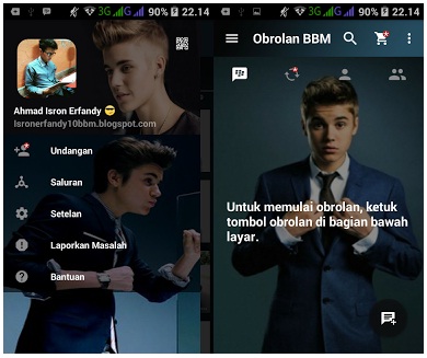 BBM MOD Tema Justin Bieber BBM MOD Tema Justin Bieber