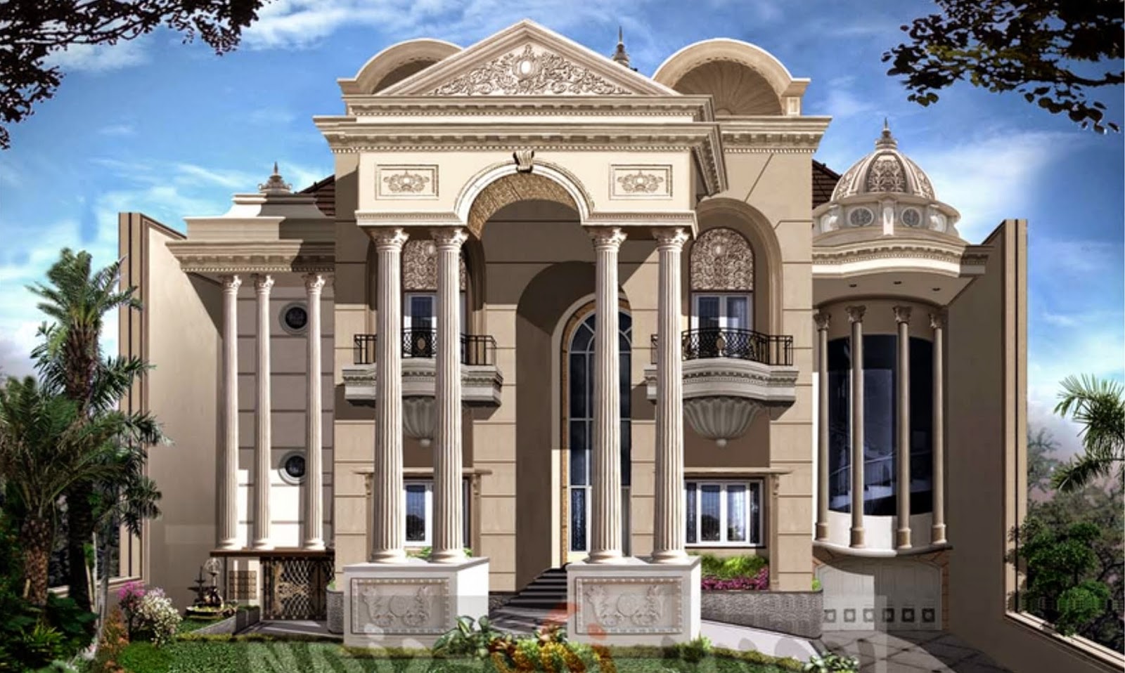 Download Desain Rumah Klasik Eropa Minimalis Background