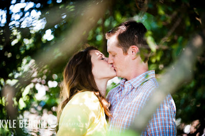 Portrait of couple in the shade of a tree at Belair Mansion in Bowie, Maryland.