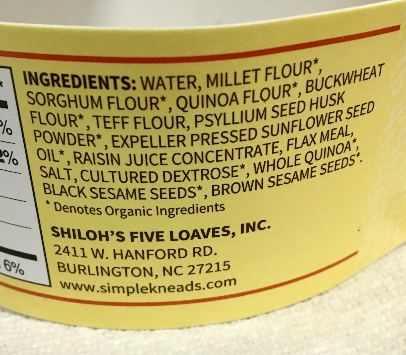 Sourdough Bread Ingredients Label Best Label Ideas 2019