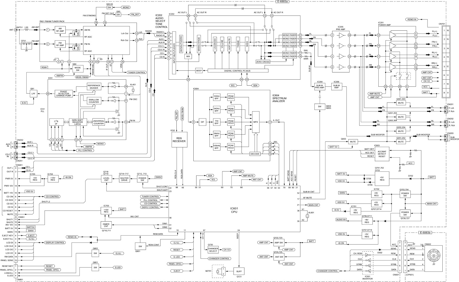 Schematic Diagrams: Panasonic CQ DFX802 - Schematic diagram