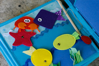 Quiet book for Aria, Fishing page, handmade by TomToy, unique gift for children, travel toy