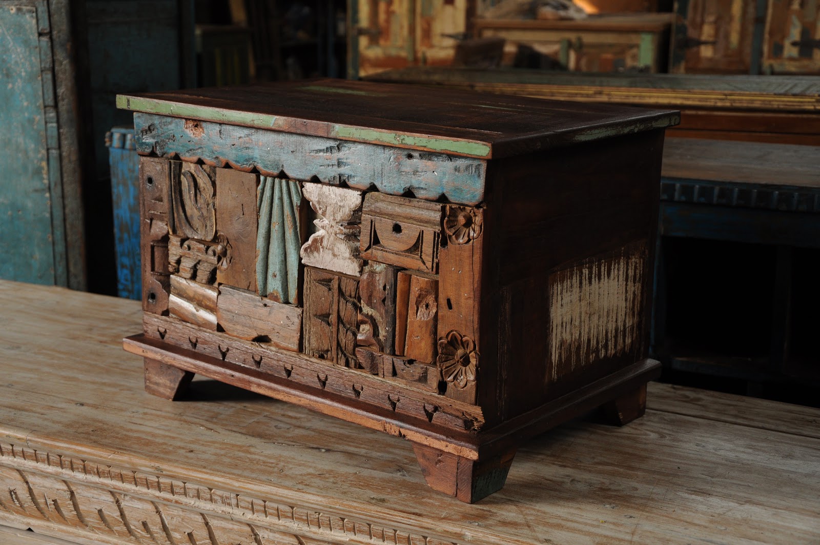 Monsoon Salvaged Wood Old Teak Trunk