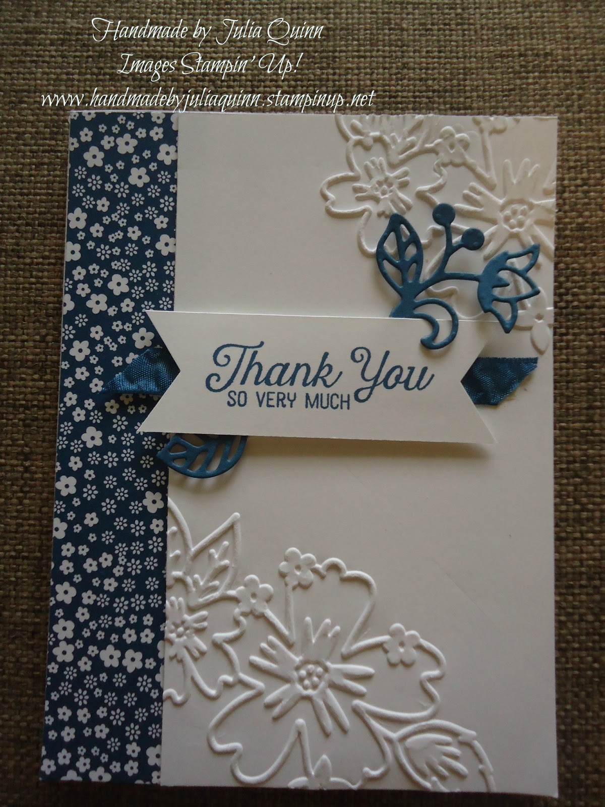 handmade by Julia Quinn Stampin' Up! Floral Affection Embossing Folders