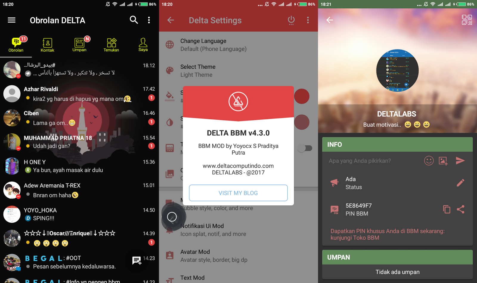 Clone Bbm Delta / NEW Delta BBM v3.6.0 Base BBM v3.0.0.18 Apk Terbaru