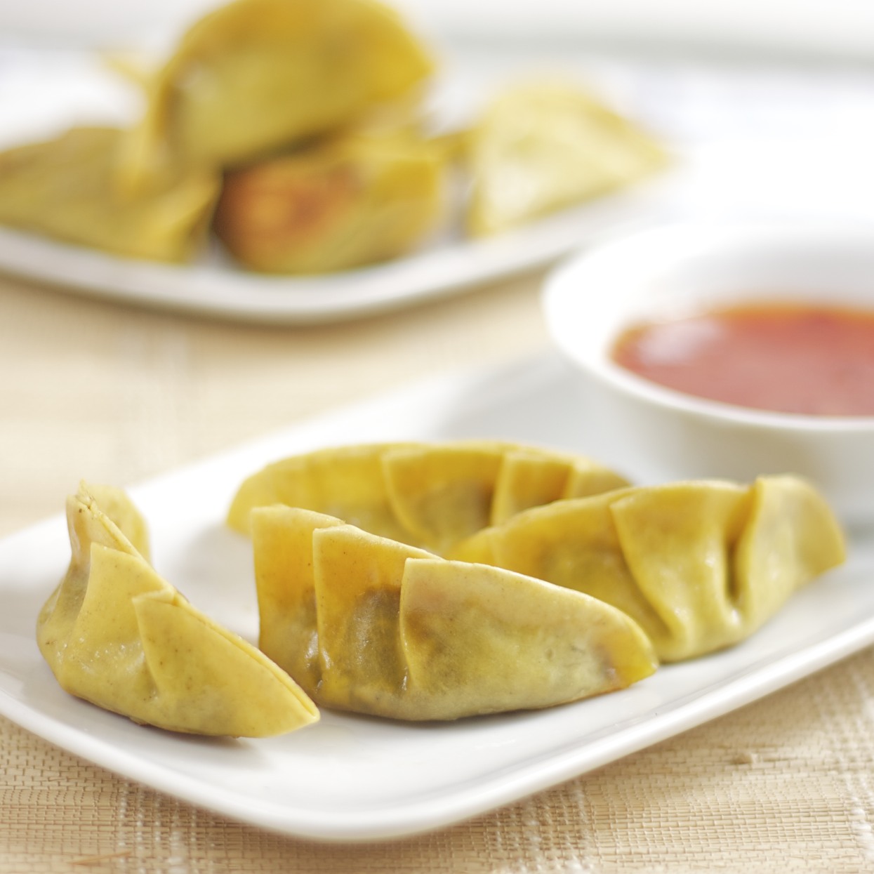 Dude Food Duck Confit Gyoza with Dried Cranberries