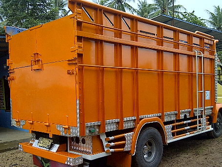 karoseri bak truk lampung-oranye polos