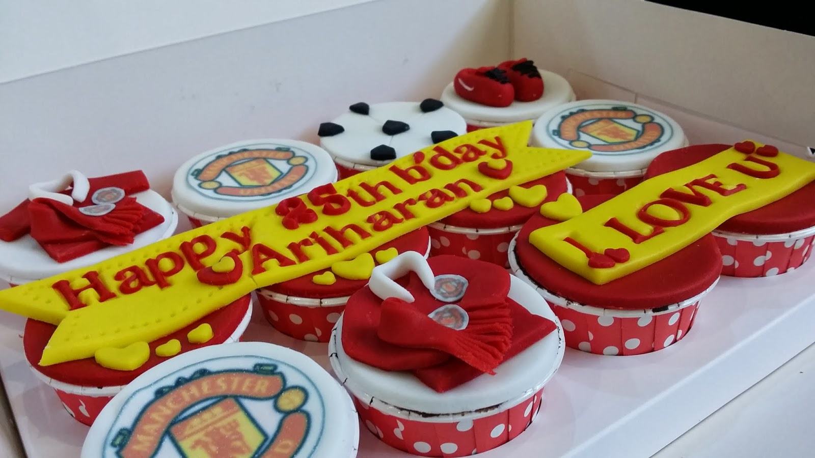 Sweet Creations Manchester United Cupcakes for Ariharan