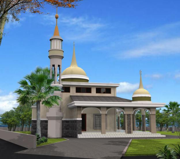 Ide Terpopuler Contoh Warna Cat Masjid Modern, Mushola Minimalis