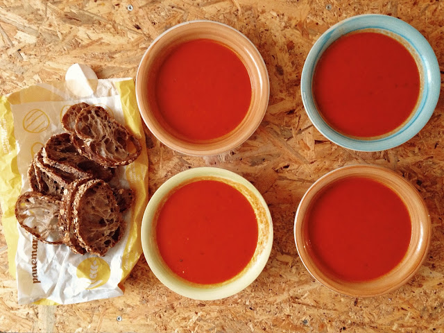 Supă de conservă de roșii cu busoic