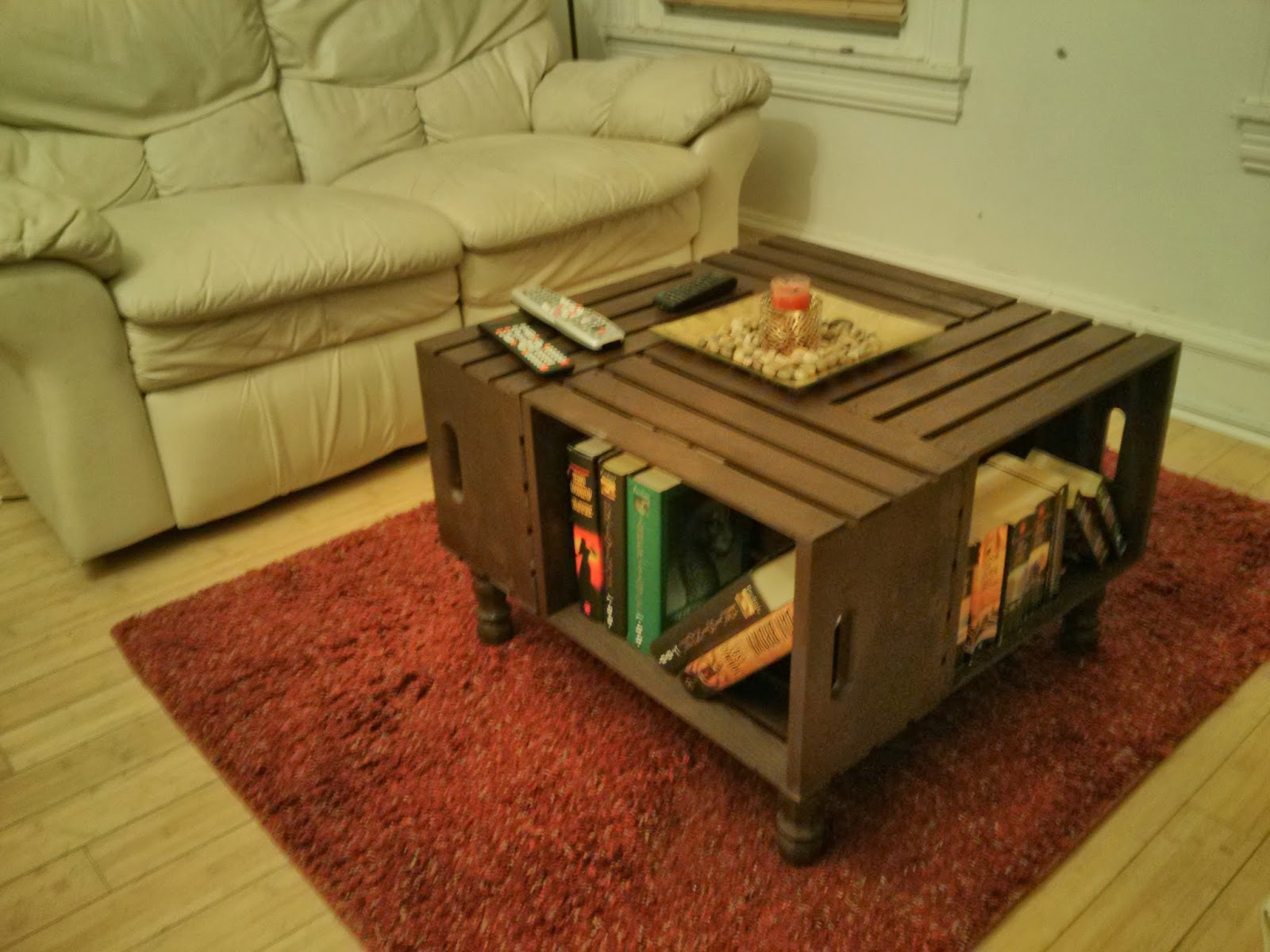 Mixed Media DIY Repurposed Wine Crates Coffee Table