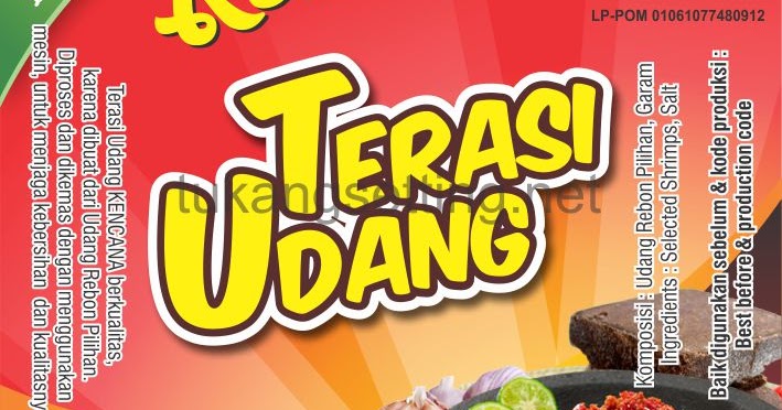 Label Terasi Udang Jasa Desain  Grafis Indonesia