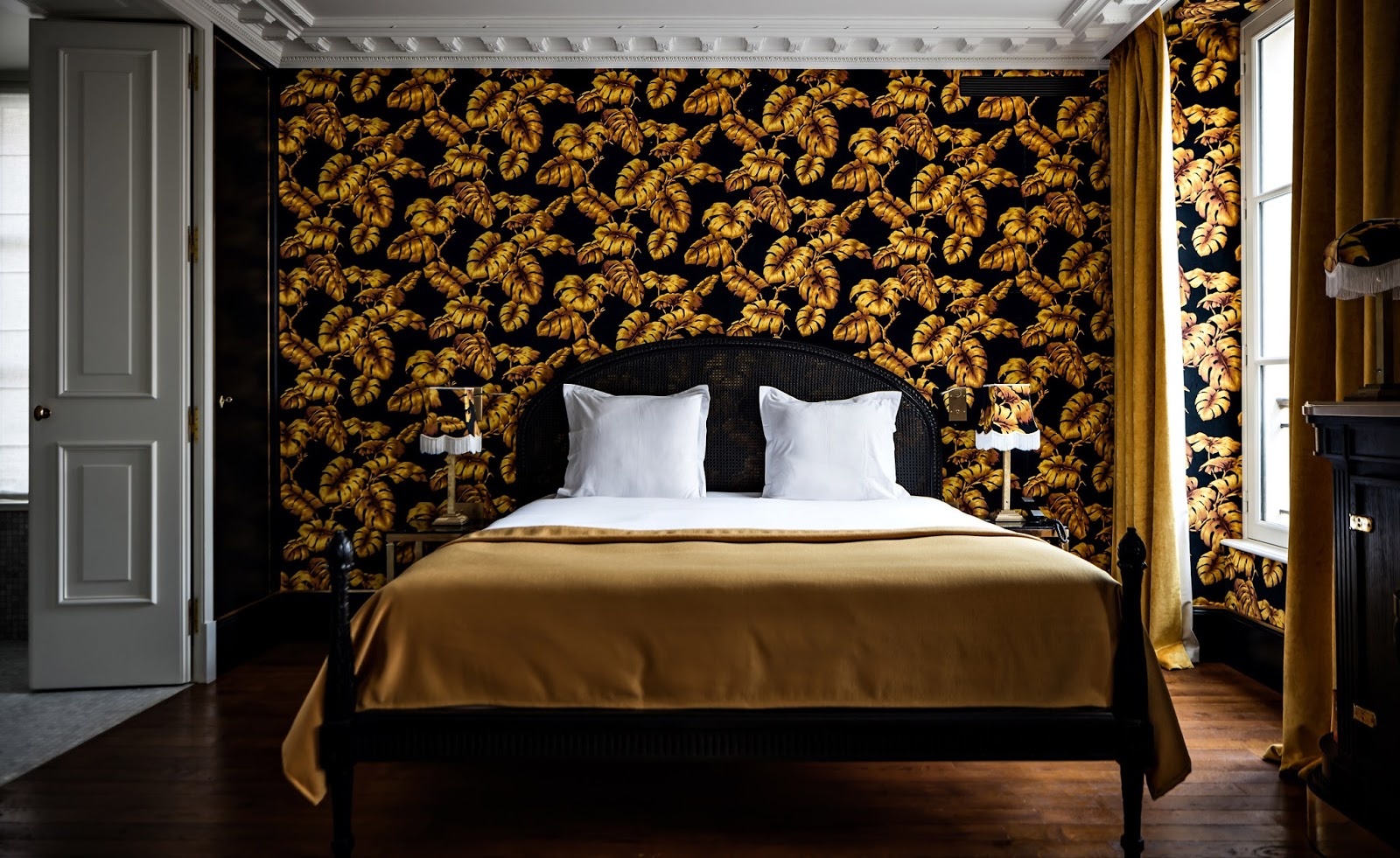 beautiful interior design in hotel room suite in boutique hotel