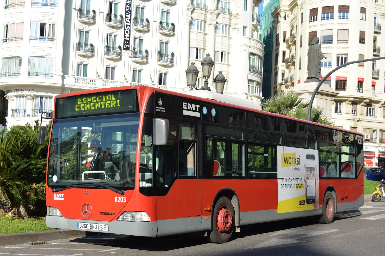 Autobuses por Valencia Servicio especial EMT Valencia de Todos los Santos