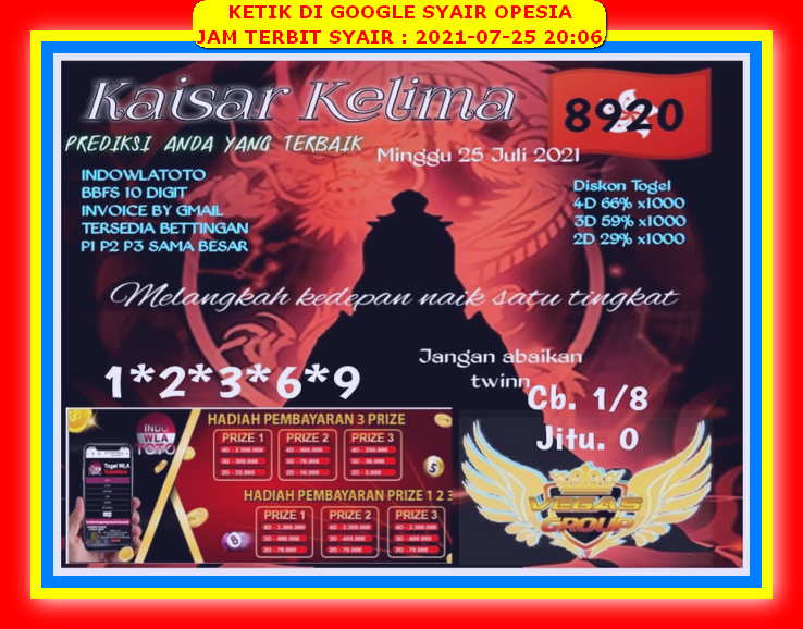 Syair Hk Malam Ini Minggu 25 Juli 2021 Opesia Official