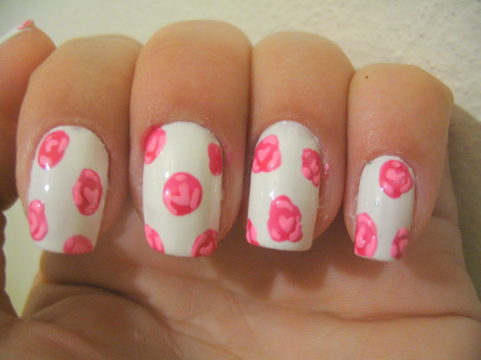 Garota Pink Glitter Passo a Passo Nail Art Floral