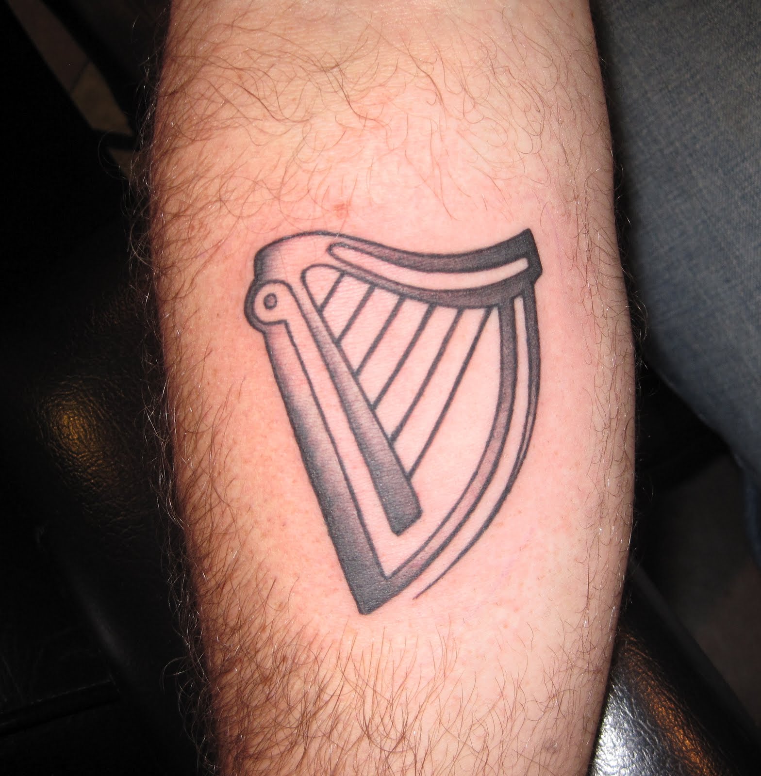 Tate Dean's Tattoo Portfolio: Guinness Harp