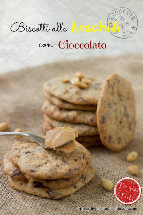 biscotti alle arachidi con cioccolato - peanuts chocolate cookies