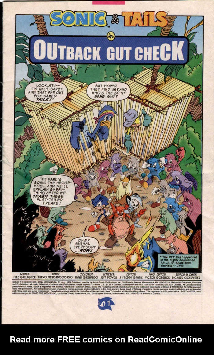 Read online Sonic The Hedgehog comic -  Issue #61 - 2