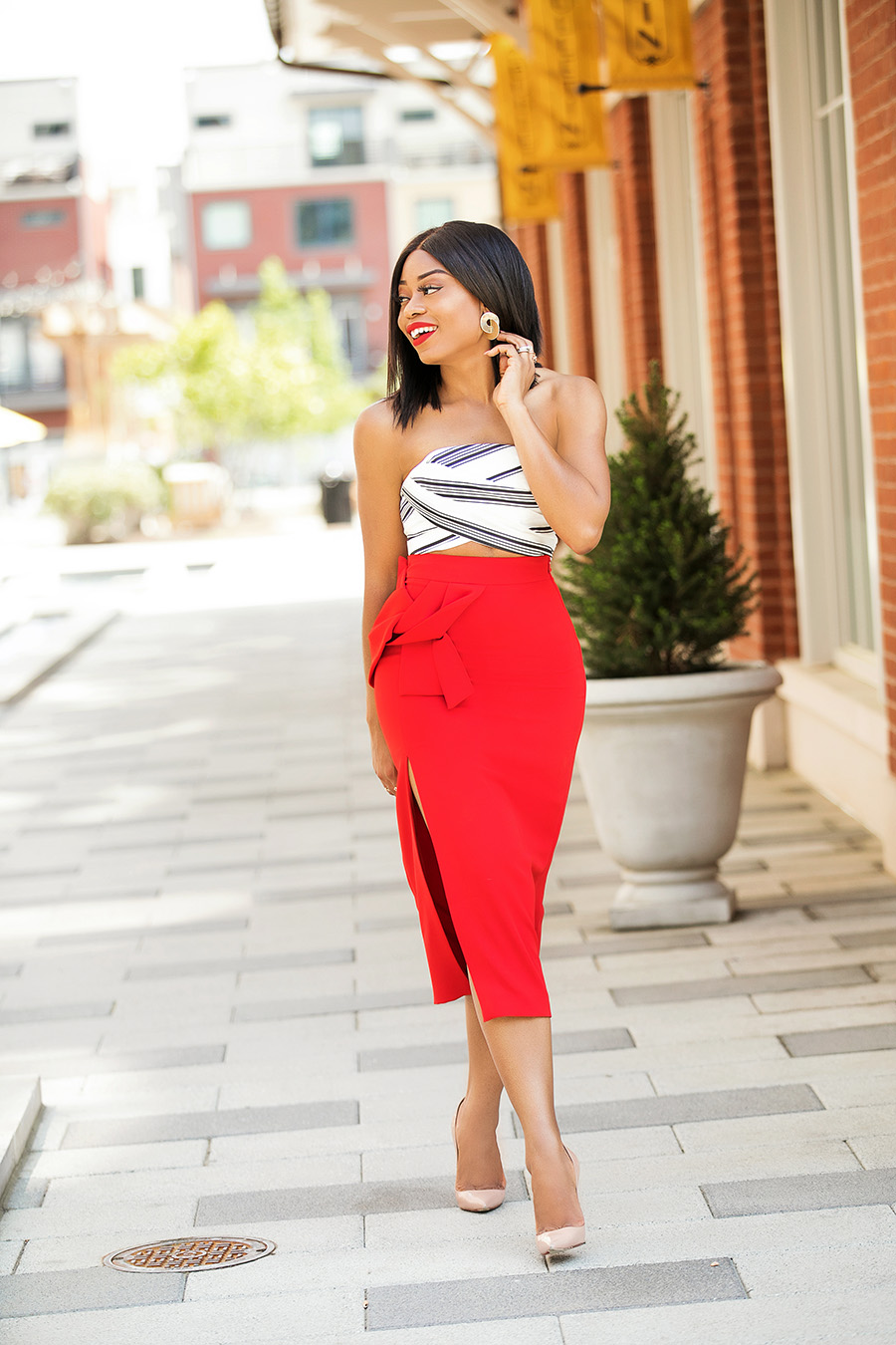 summer date style, crop top and pencil skirt, www.jadore-fashion.com