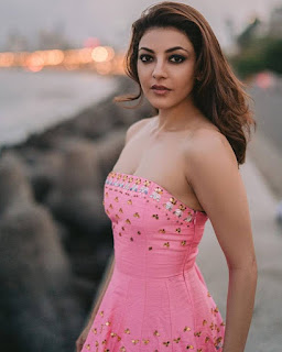 Gorgeous Indian Actress Kajal Aggarwal Pictureshoot In Pink Gown (1)