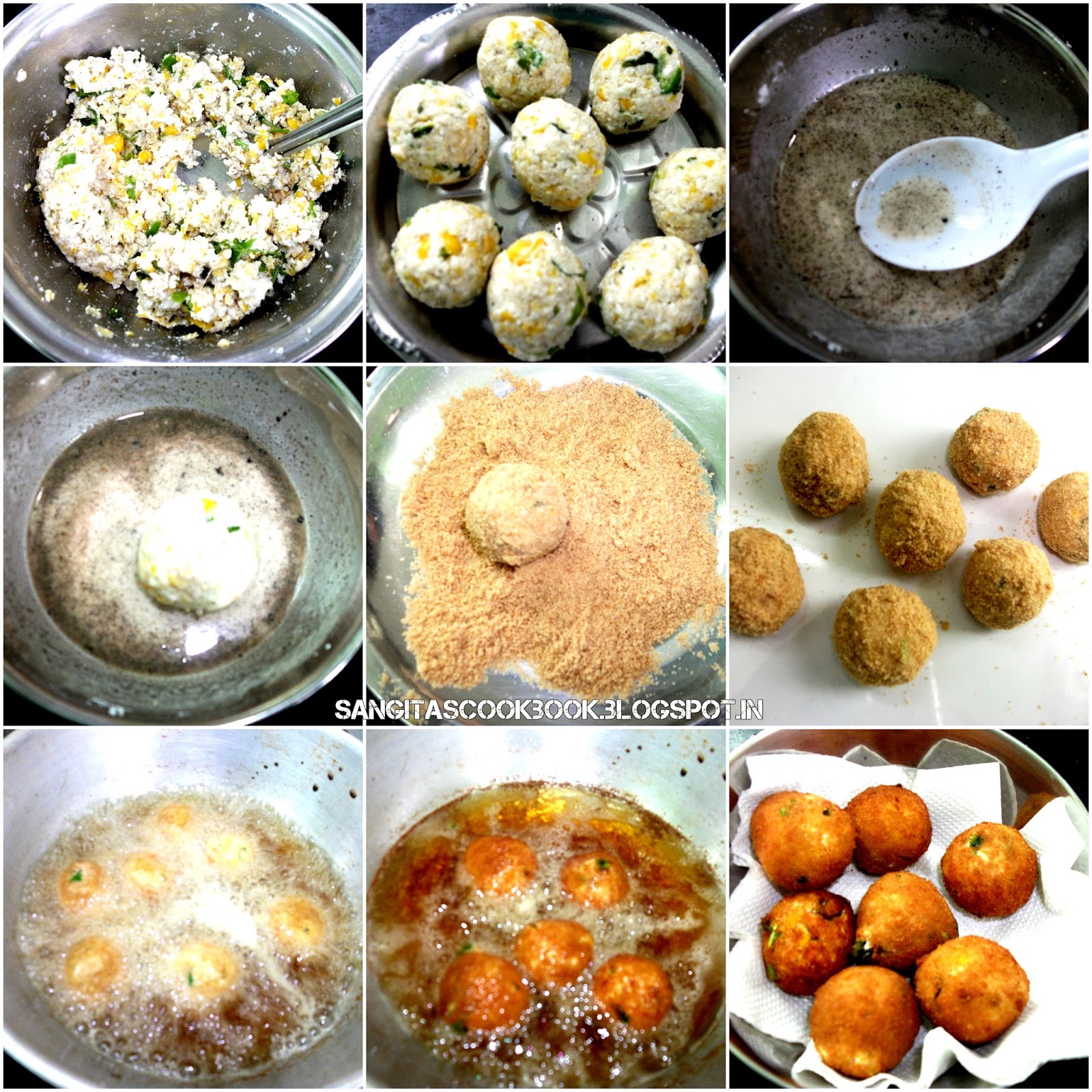 Sangita's Cookbook Paneer Sweet Corn Balls