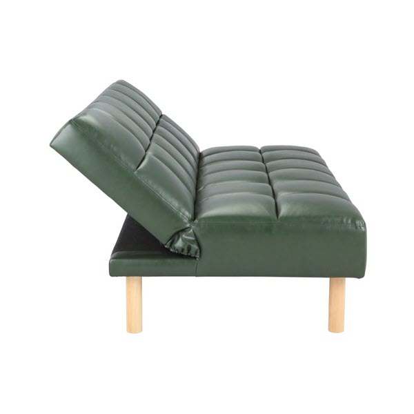 RESTY Sofa Giường Da Tổng Hợp 165x81x84 cm Màu Xanh lá