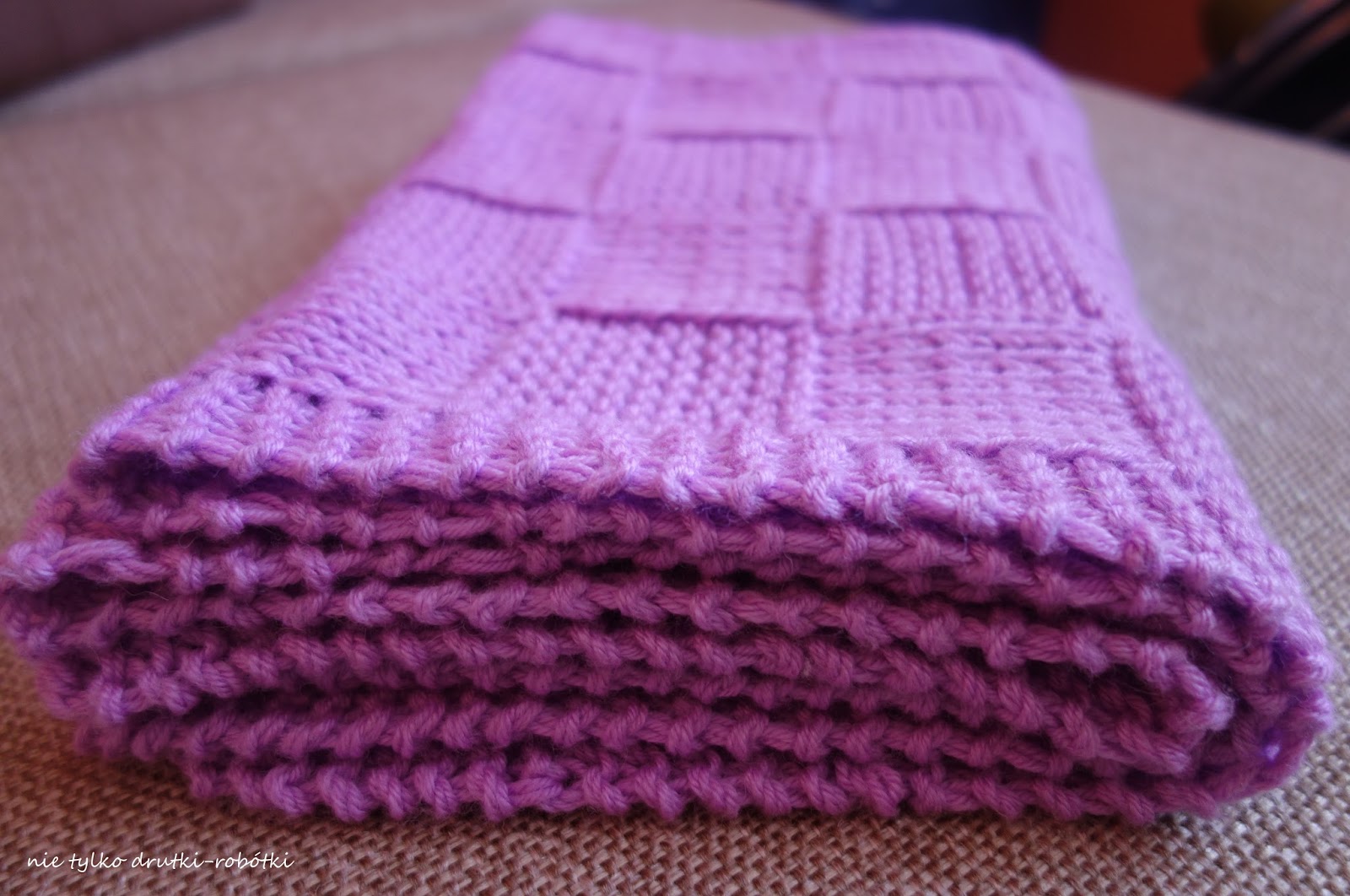 nie tylko drutki : Kursik- jak zrobić kocyk niemowlęcy