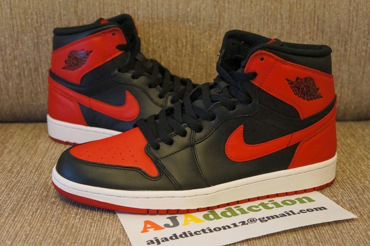 jordan men air jordan 1 retro high og black university red