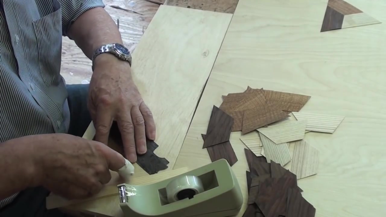 Woodworking Veneer inlay woodworking