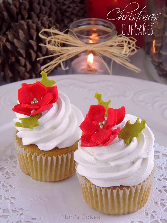 Mari's Cakes: Cupcakes Navideños y Cómo Hacer Flor de Pascua