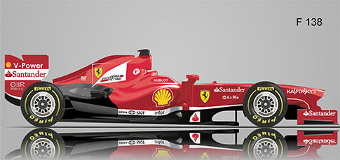 Fórmula 1  Ferrari “F138” - vectorial