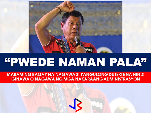 President Rodrigo Duterte may be considered as the most loved president of the Philippines. In spite of the negative media write-ups and reports, foreign and local alike, the Filipino people who voted for him are ready to defend him. Why? Because for a very long time, the common Filipino did not even see a glimpse of hope from the past presidents especially the OFWs. Everything changed when "Tatay Digong" came. He walk the talk and get things done. And this is why President Duterte is still popular. Free hospitals. Free education. Airport at Clark. NAIA is much much much better. And now he brings together all the big bosses of various private companies to be able to contribute to nation building in a big way. I know he's not perfect. Far from it. But this is the first time in my entire life that I actually don't mind seeing that income tax line on my payslip. He will continue to curse and fail at several things. But he will also continue to decide and act swiftly.       Top business tycoons like Manny V. Pangilinan, Ramon Ang, and Lucio Tan declare their support for the Duterte administration's bid to unleash the economic potential of violence-stricken Sulu.  During the  "Negosyo Para Sa Kapayapaan sa Sulu: Christmas Town Hall with the President", prominent businessmen gathered  to pledge support to President Rodrigo Duterte  to develop war torn Sulu  and create businesses that can benefit Sulu folks. Among the businessmen were SM's Tessie Sy-Coson, Lucio Tan and son Michael Tan, manny V. Pangilinan, Ramon Ang, Gawad Kalinga founder Tony Meloto, local government executives and Secretaries of the Duterte cabinet. The Guest Speaker  for the  event is President Rodrigo Duterte himself. According to agriculture Secretary Manny Piñol, the president kickstarted  the Save Sulu Project by ordering him to visit Sulu and see what could be done for the farmers and fisherfolks in the area. Piñol got in touch with Trade secretary Ramon Lopez and Presidential adviser on Entrepreneurship Joey Concepcion who got the idea of promoting entrepreneurship, linking farmers and fishermen of Sulu to big businesses. The effort spearheaded more business groups  to pledge support in different ways.       The pledges made are as follows:                             Aside from the abovementioned  commitments, trade chief Lopez said the government wants to partner with top retailers to help Sulu farmers and fishermen earn more.  His department has asked big companies like SM, Robinsons, Adobo Dragon Group, Rustan's Group, and Puregold "to allocate a specific space in their malls for free" to make products of small Sulu agri-entrepreneurs, farmers, and fishermen accessible to more buyers, said Lopez.  All of these efforts for the development  of Sulu and the peace campaign of the president will surely mean serious progress.            If all of these are unfolding before the Filipino people in President Duterte's term barely a year since he stepped up, a question must be ringing in everyone's mind: If all these things can be done, why is it only happening now? What are the past Presidents been doing in  their entire term?  Everyone has a right to believe anything they want to believe but President Rodrigo Duterte's accomplishments for the benefit of common filipinos with the help of the elite class will echo the positive effects of his leadership.