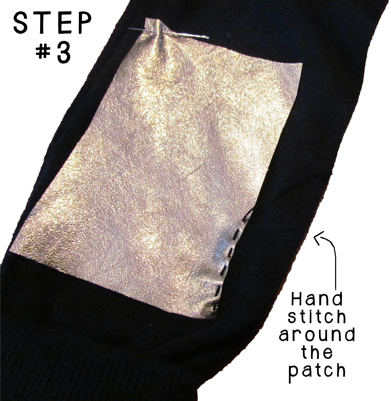 j. loves style Leather Elbow Patch DIY