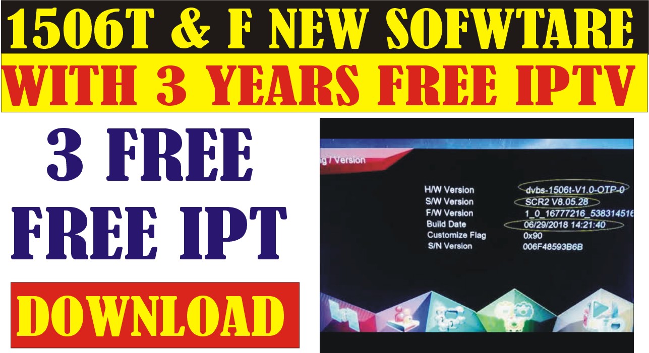 1506T & F New Software With 3 Years Free IPTV Account - Sat Guru