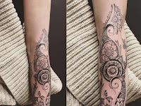 Flower Arm Henna Tattoo Designs