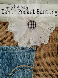 denim bunting pocket pockets easy jeans diy flowers flower banner paper simple fabric into beauty