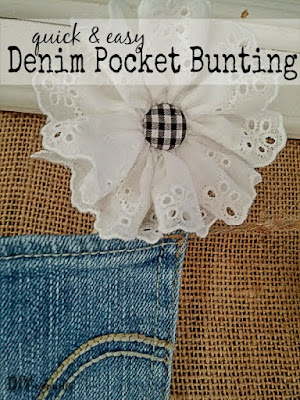 15 minutes and a few pairs of outgrown jeans are all you need to create this adorable Denim Pocket Bunting. Get all the details at DIY beautify!
