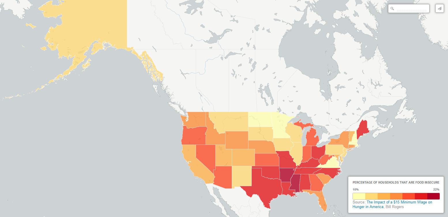 Percentage of households that are food in secure
