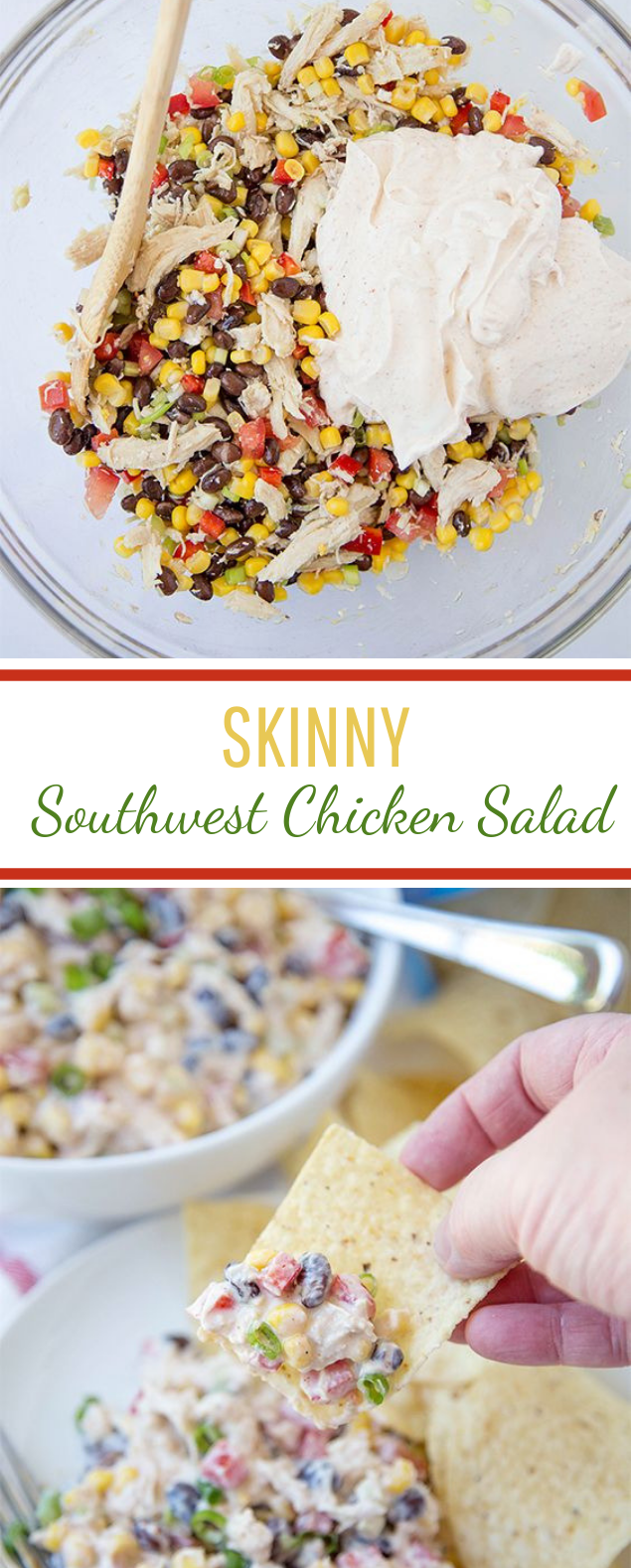 Skinny Southwest Chicken Salad #healthysalad #lowcarb