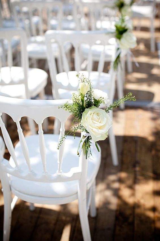 Beautiful Wedding Chair Decor Ideas For Your White Chairs Life Beautiful Wedding Chair Decor Ideas For