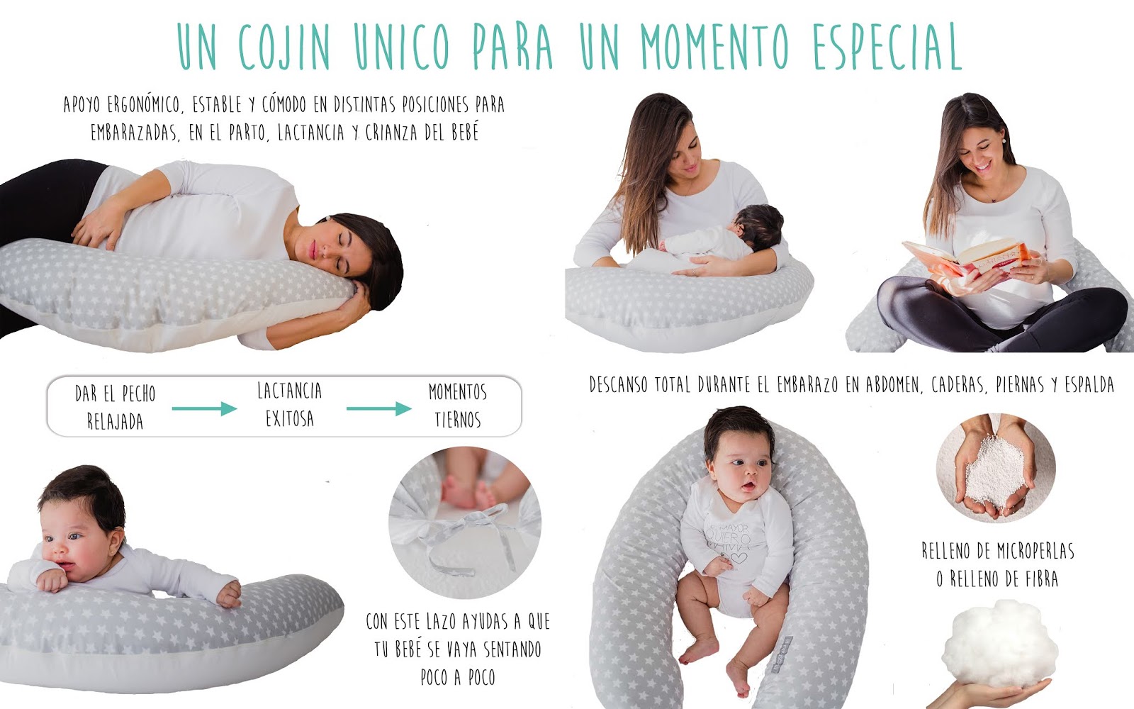 Almohadón Materno Almohada Lactancia Comodisimo Cojin Lactancia