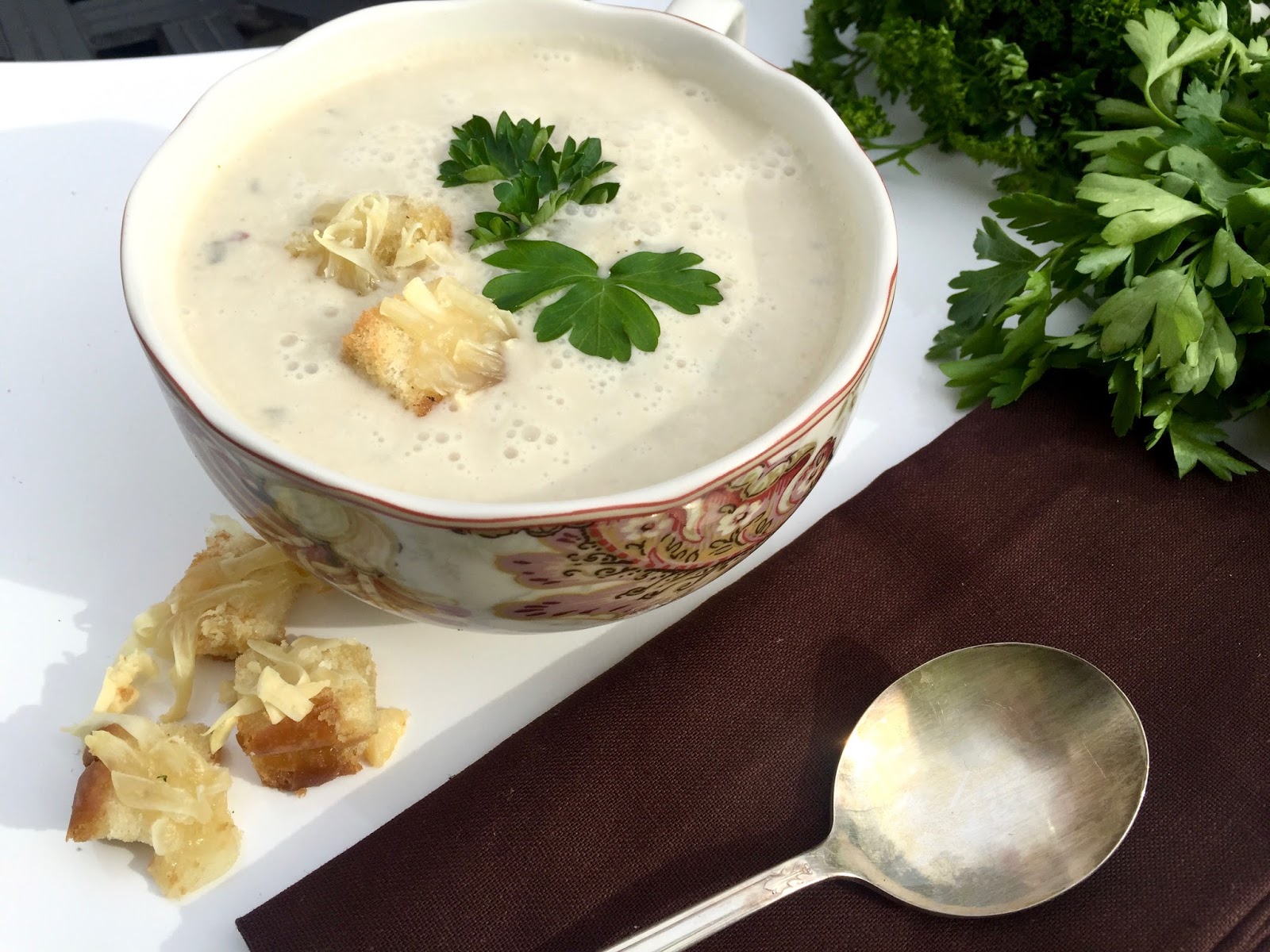 Parsley Root Cream Soup with Gouda Croutons Diary of a Mad Hausfrau