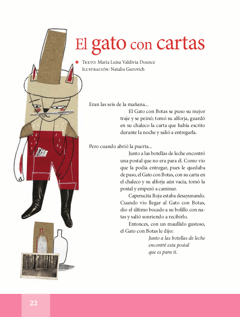 El gato con cartas - Español Lecturas 5to 2014-2015